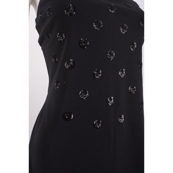 Chiara Boni Womans Evening Gown Dress Long Sz 8 Black Sparkle Strapless NWT - Picture 3 of 6